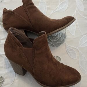 Brown Suede Ankle Boots